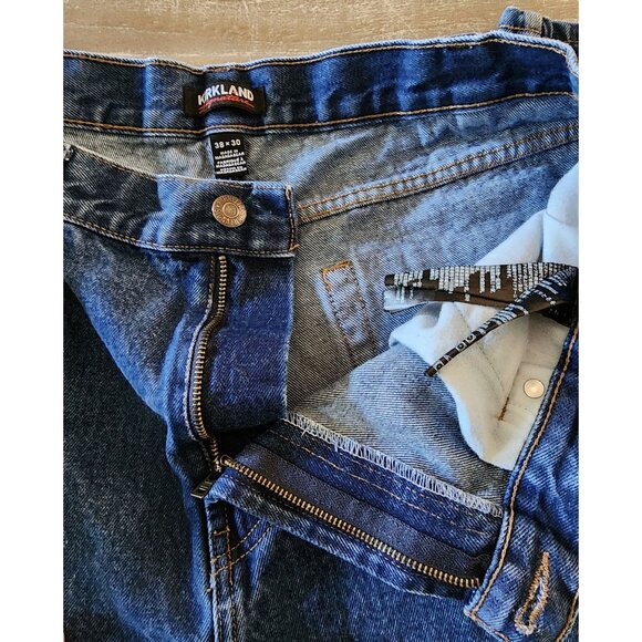 Kirkland Signature Mens Jeans 38x30 Blue Denim 100% Cotton - Picture 8 of 11